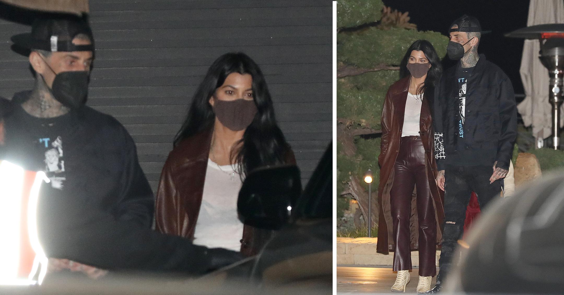 kourtney kardashian and son reign grab dinner with travis barker