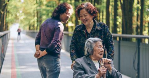 Photo of people walking.