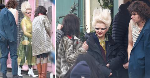 maisie williams on the set of sex pistols film