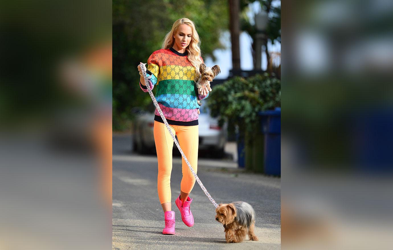 Selling Sunset' Star Christine Quinn Wears Rainbow Sweater: Photos
