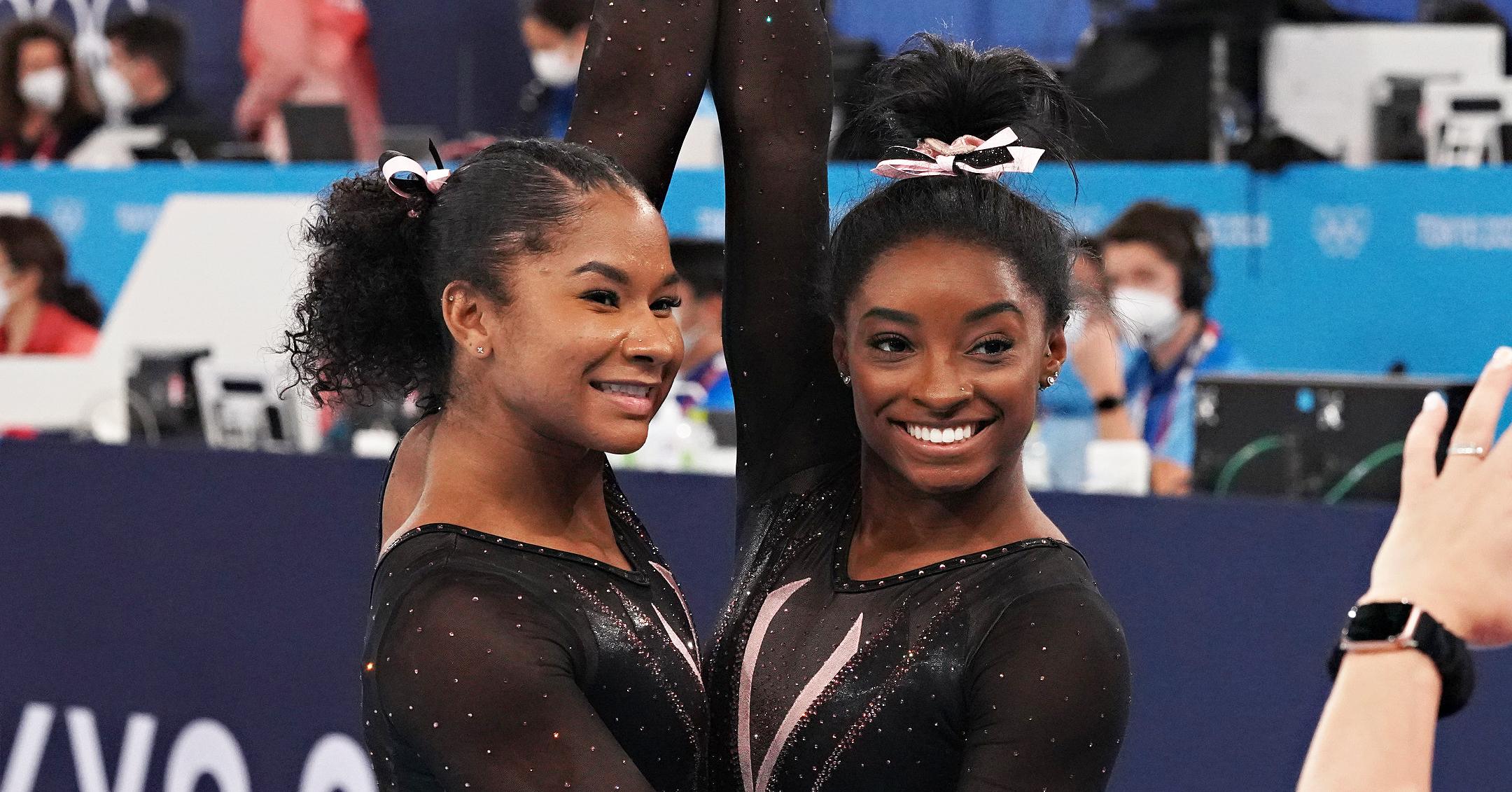 jordan chiles supports teammate simone biles decision withdraw from olympics