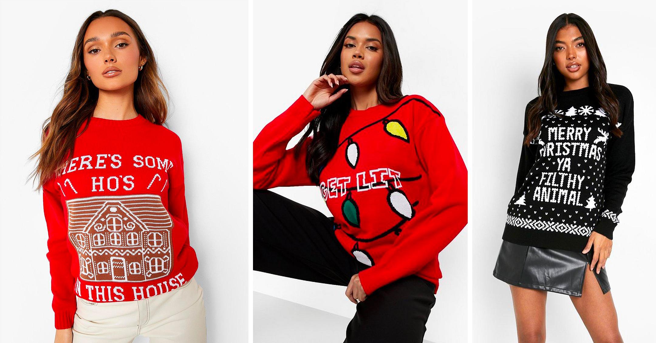 the best sweaters for christmas from boohoo