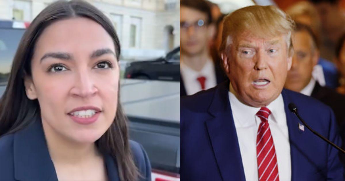 Donald Trump and Alexandra Ocasio-Cortez