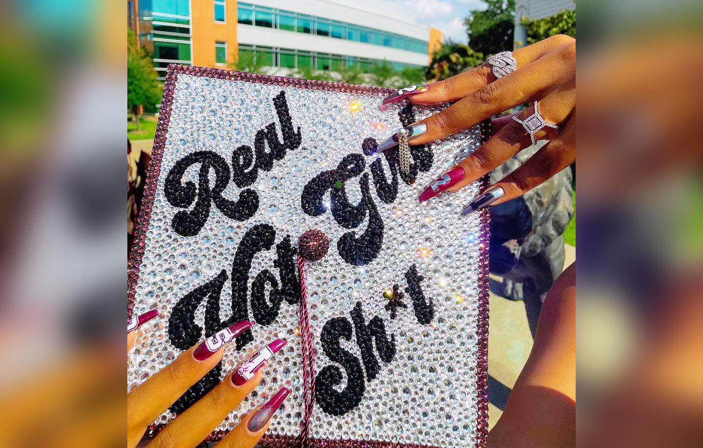 megan thee stallion shows off graduation cap receive diploma from texas southern university mh