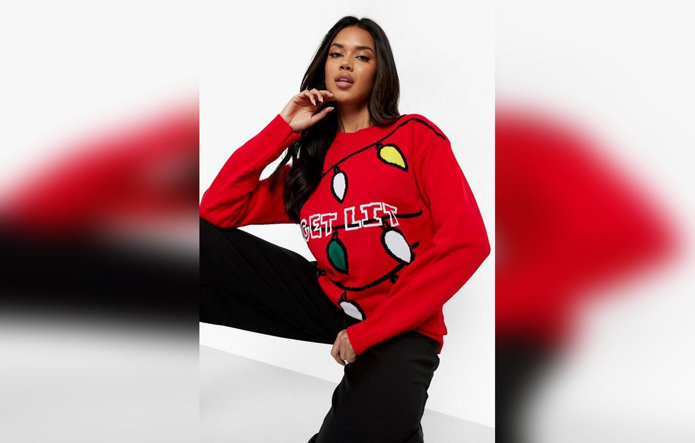 the best sweaters for christmas from boohoo get lit