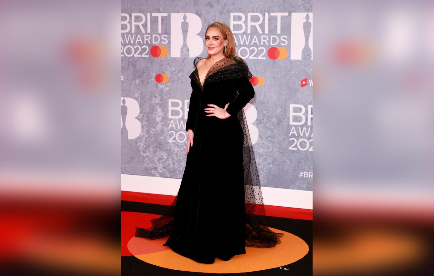 adele at the brit awards  in london