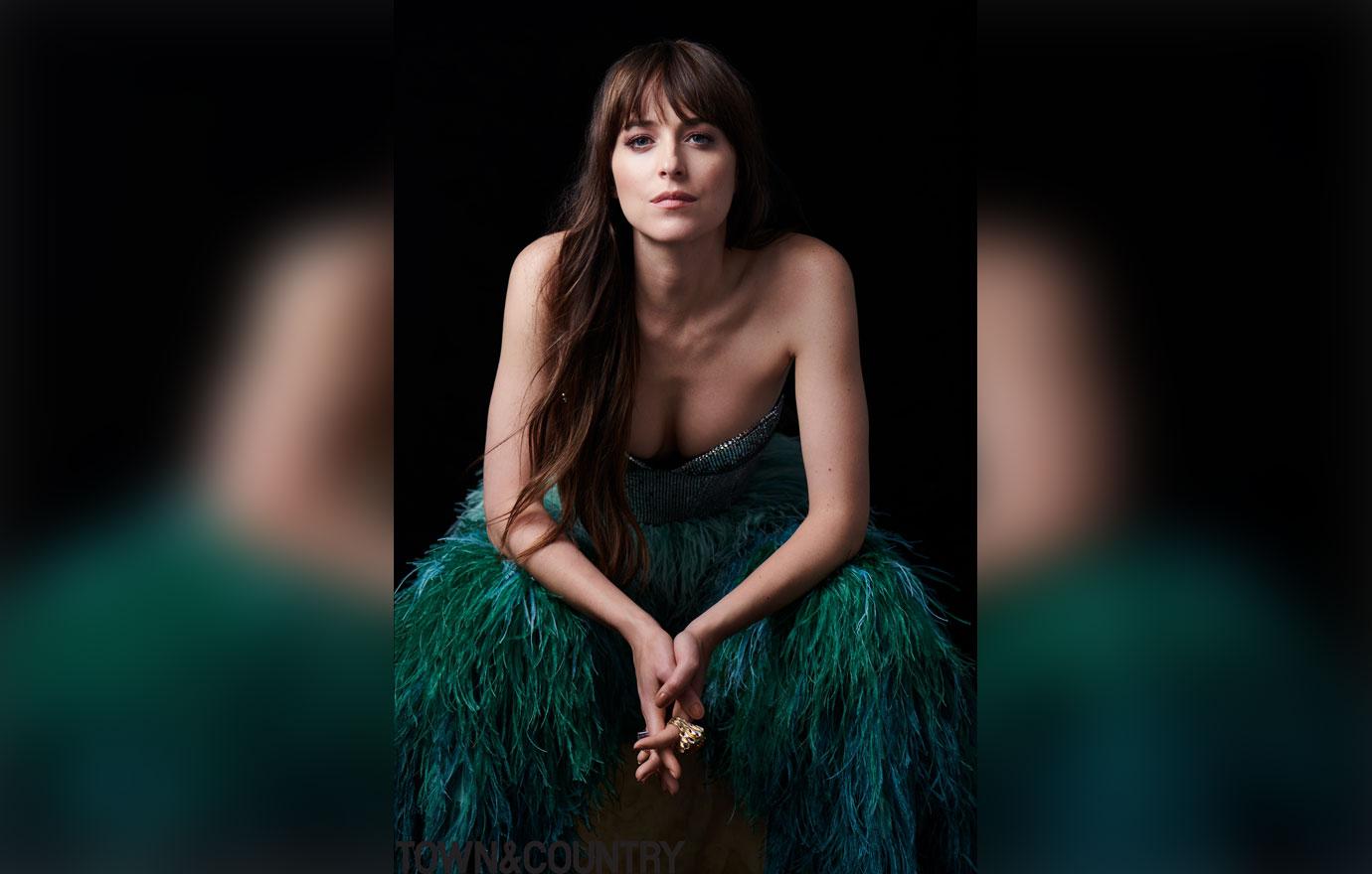 dakota johnson covers the december january issue of town and country