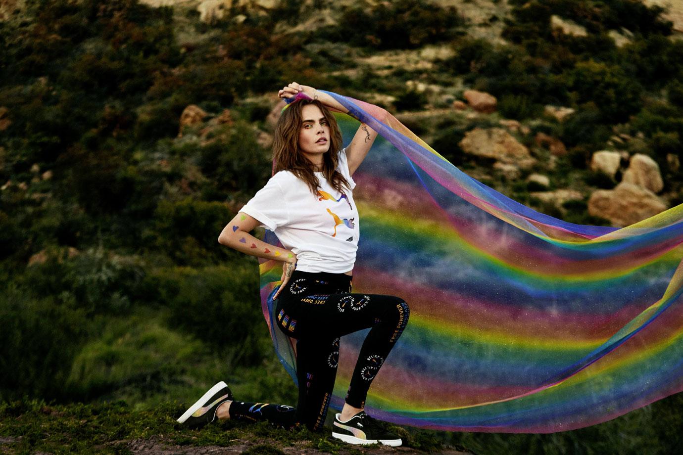 cara delevingne teams up with puma for pride