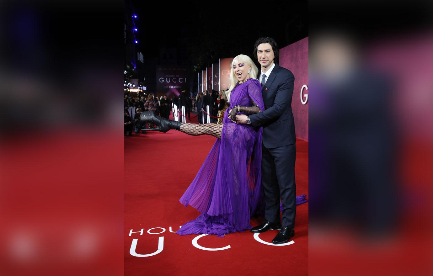 lady gaga adam driver jared leto at uk premiere of house of gucci