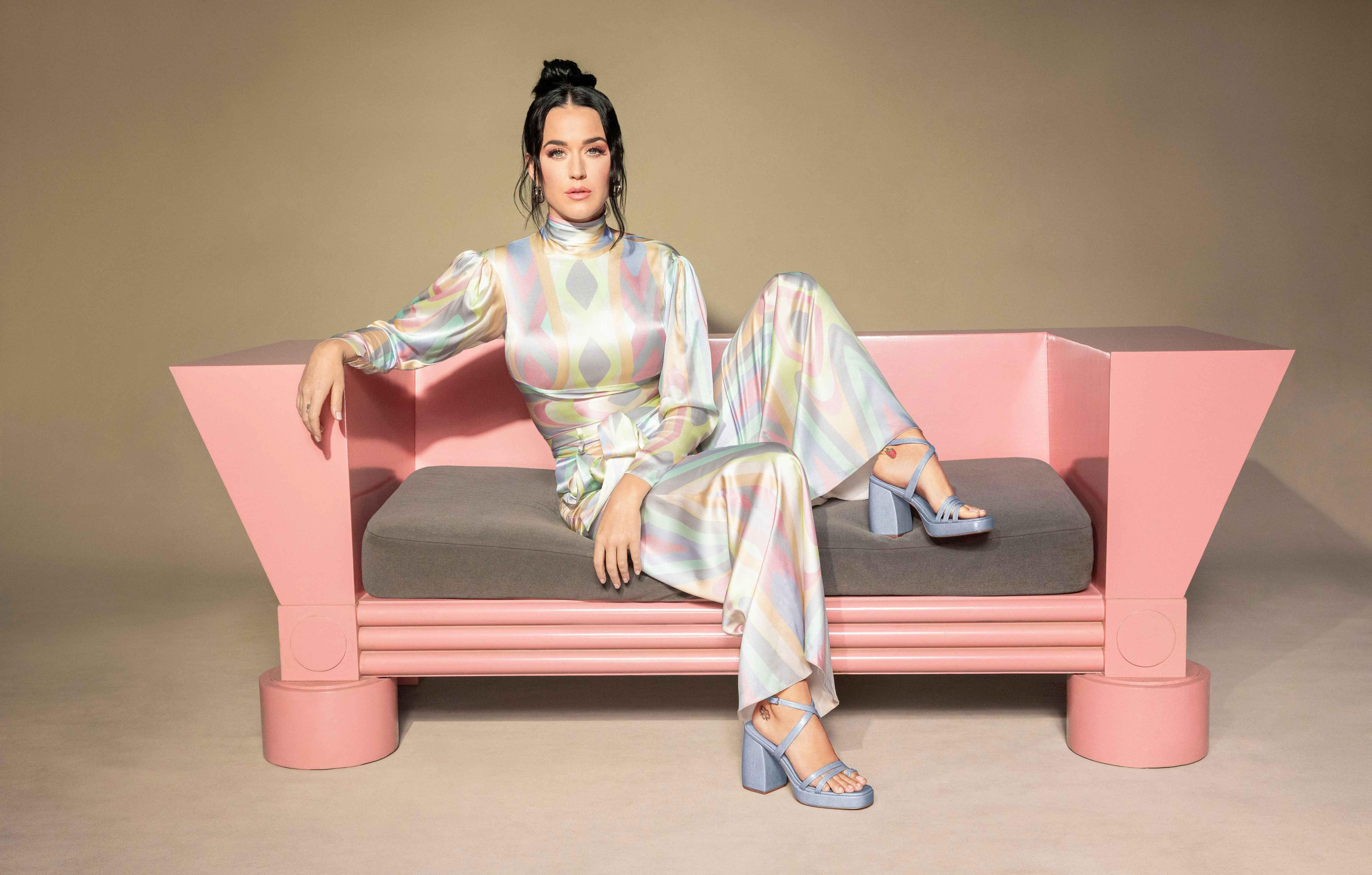 katy perry shows off new footwear line