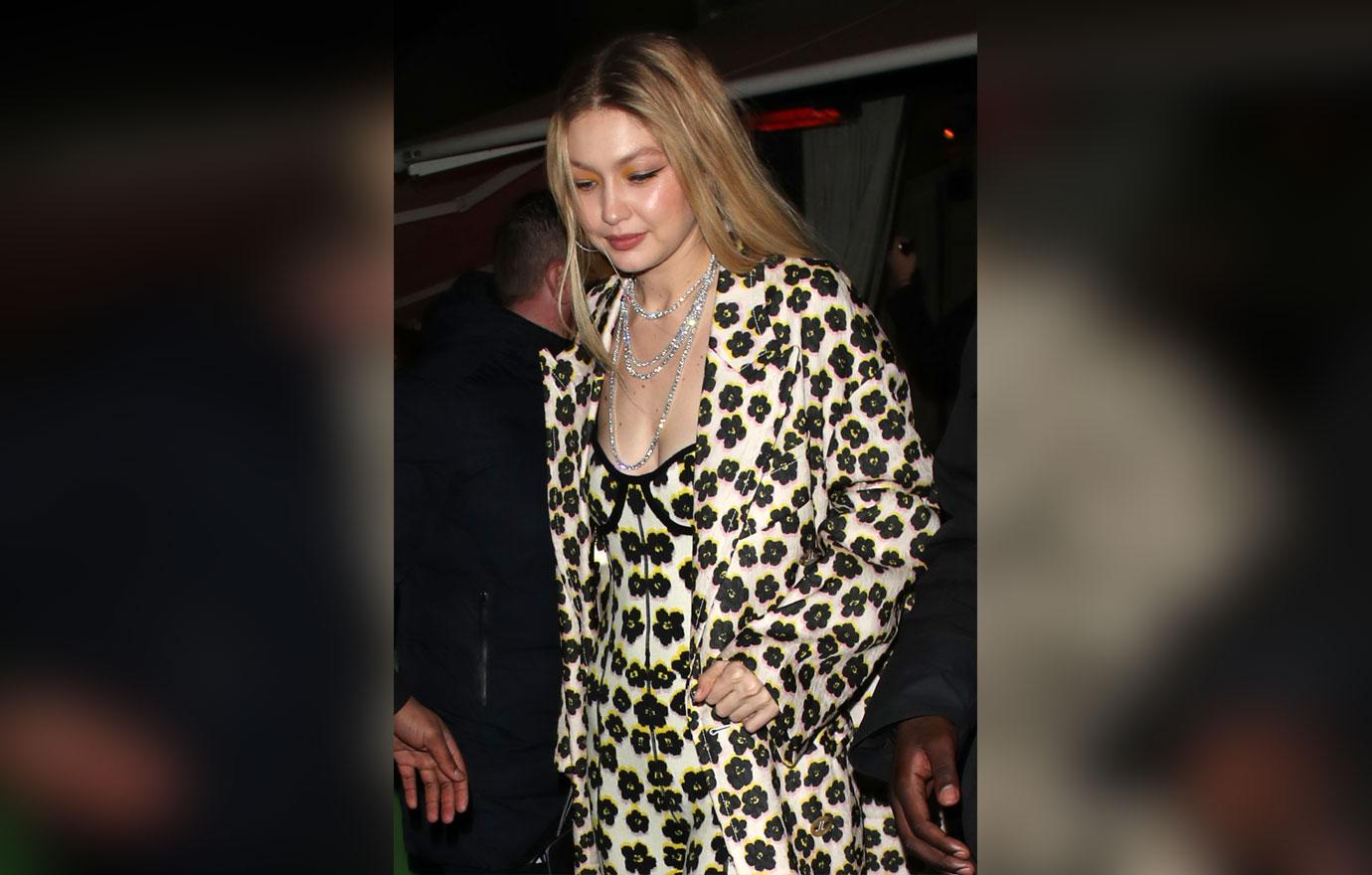 gigi hadid is seen leaving lavenue restaurant in paris