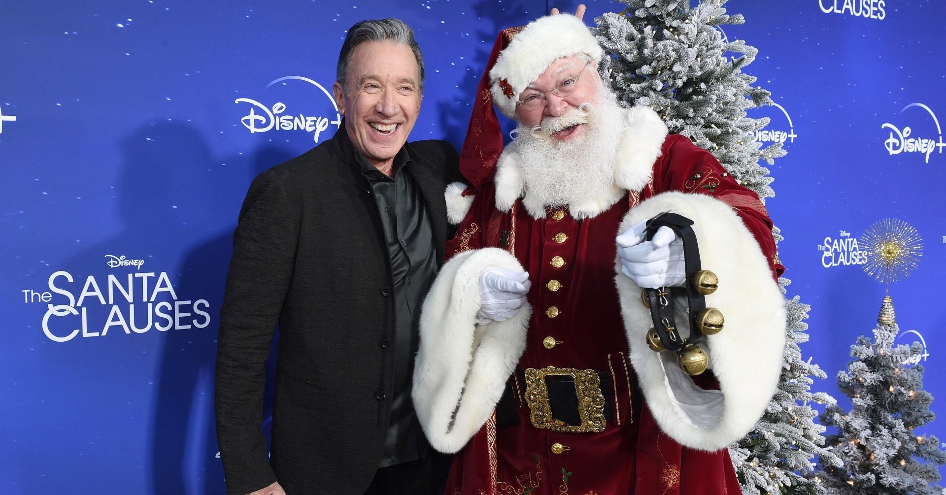 Photo of Tim Allen and Santa Clause. 