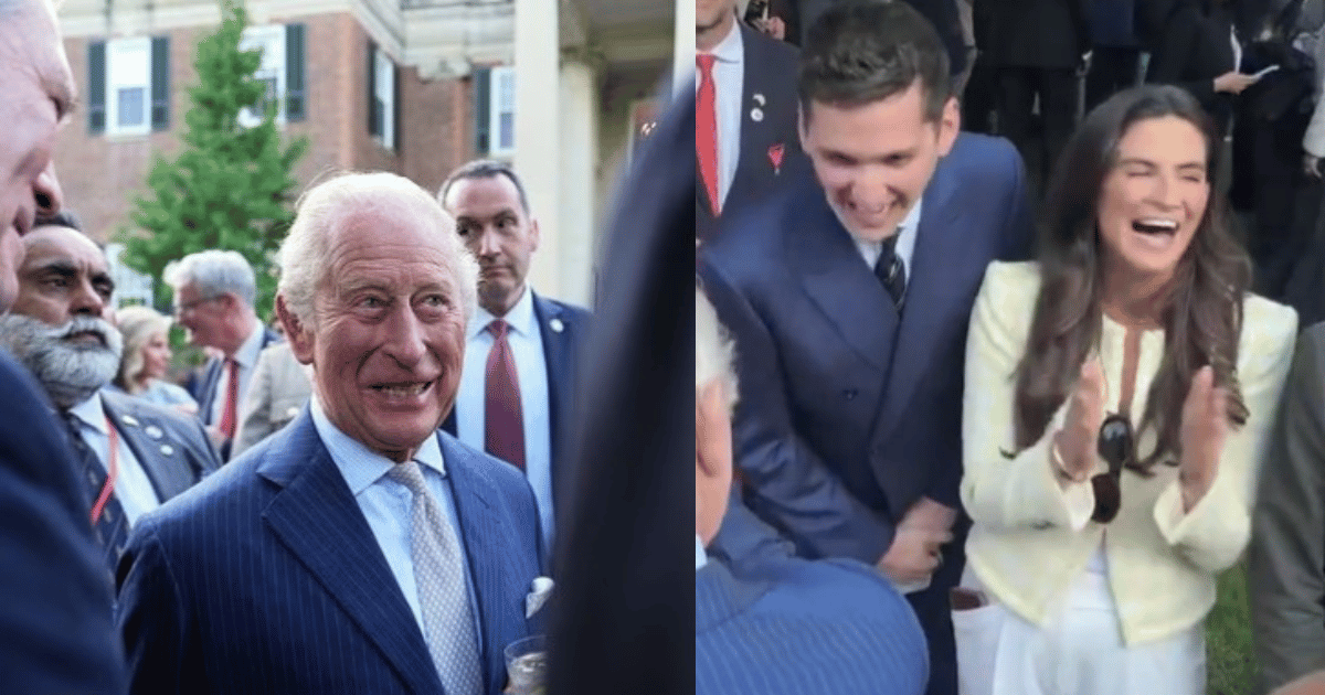 CNN anchor Kaitlan Collins was standing nearby during the playful encounter.