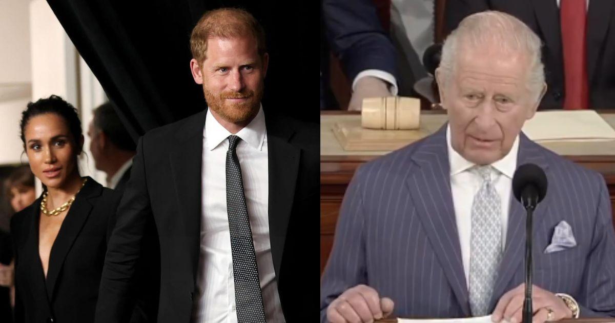 King Charles, Prince Harry and Meghan Markle 