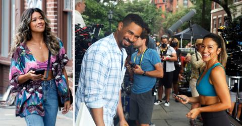 gina rodriguez damon wayans jr filming players