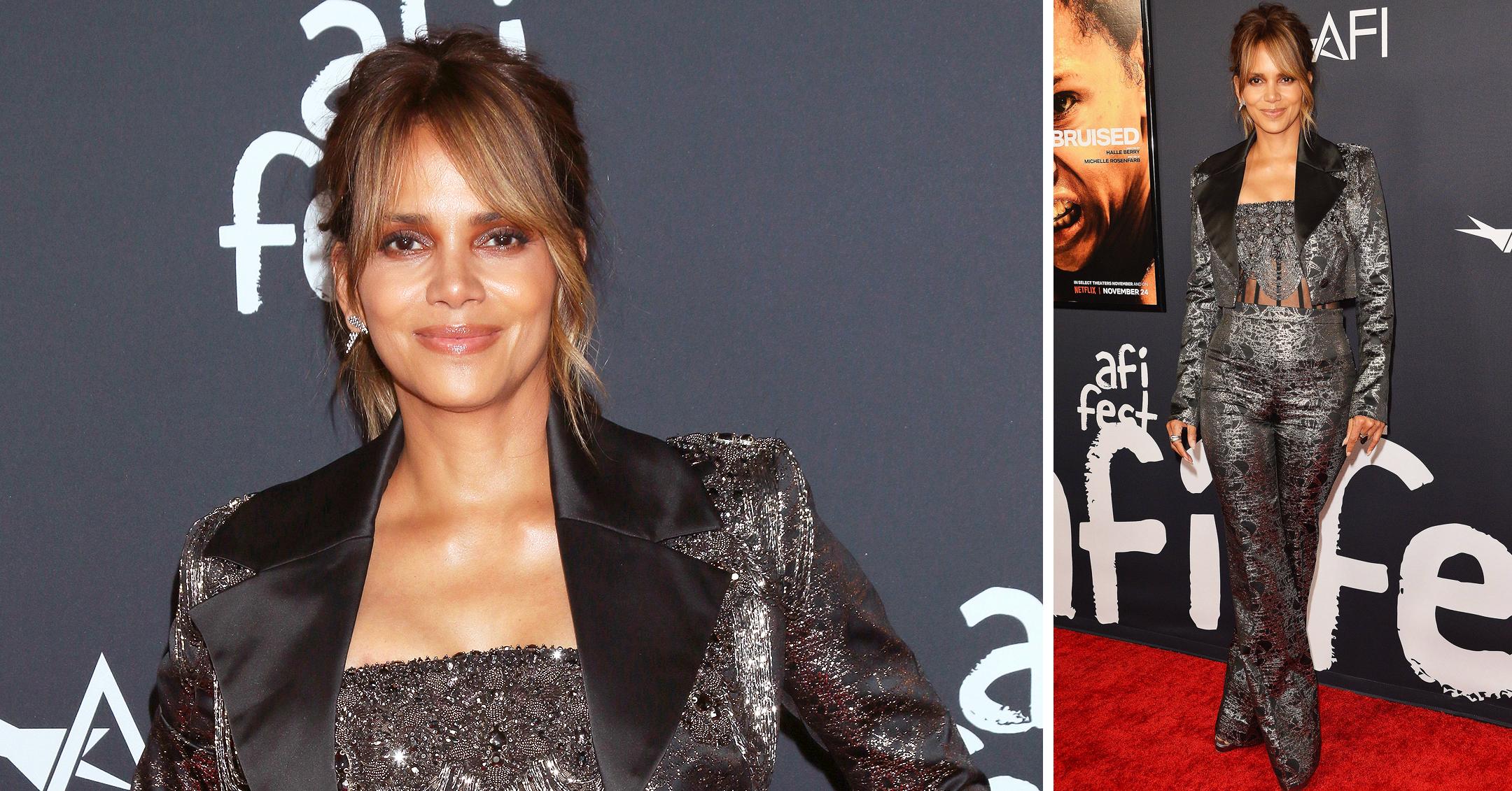 halle berry attends the premiere of bruised