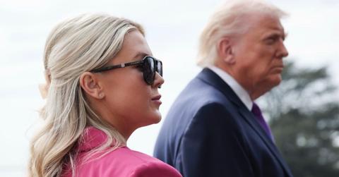 Karoline leavitt in a frame with Donald trump