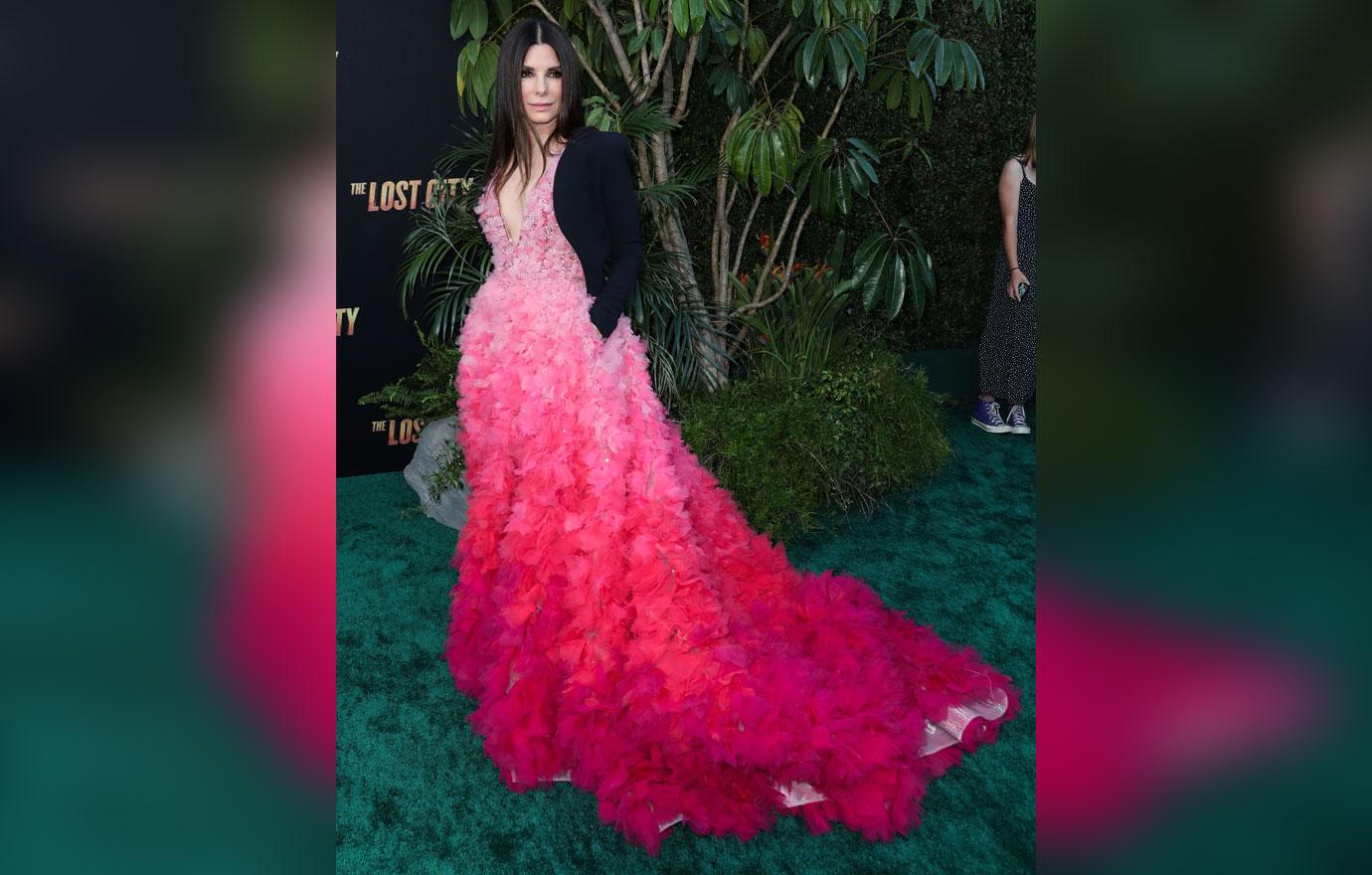 sandra bullock at los angeles premiere of paramount pictures the lost city