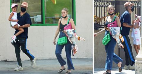 ashlee simpson and evan ross are seen out in la with their daughter jagger