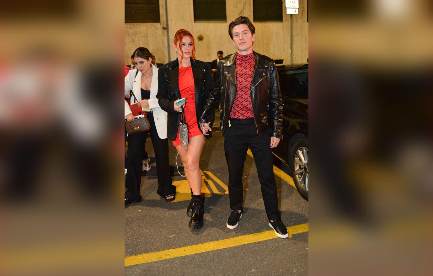 bella thorne spotted at the milan fashion week party with fiance benjamin mascolo