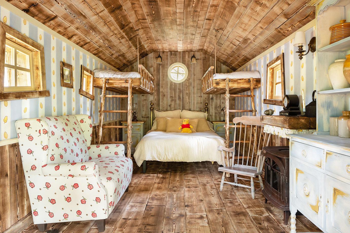 a winnie the pooh inspired house in the hundred acre wood is available to book on airbnb