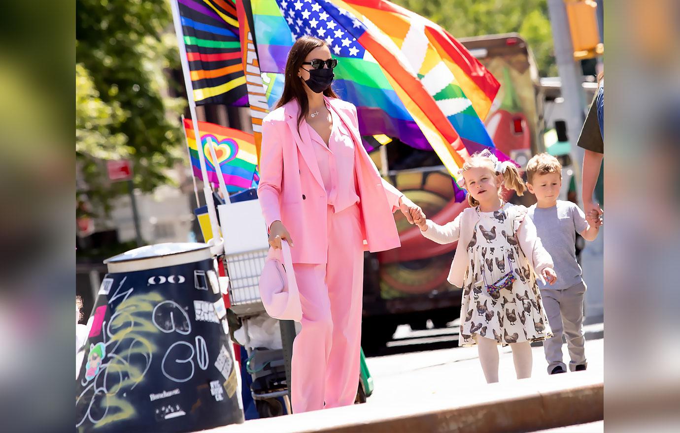 irina shayk and daughter lea cooper in greenwich village