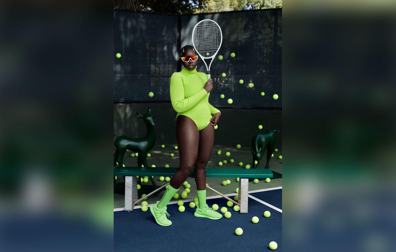 beyonce hits the tennis court launch of adidas x ivy park halls of ivy collection