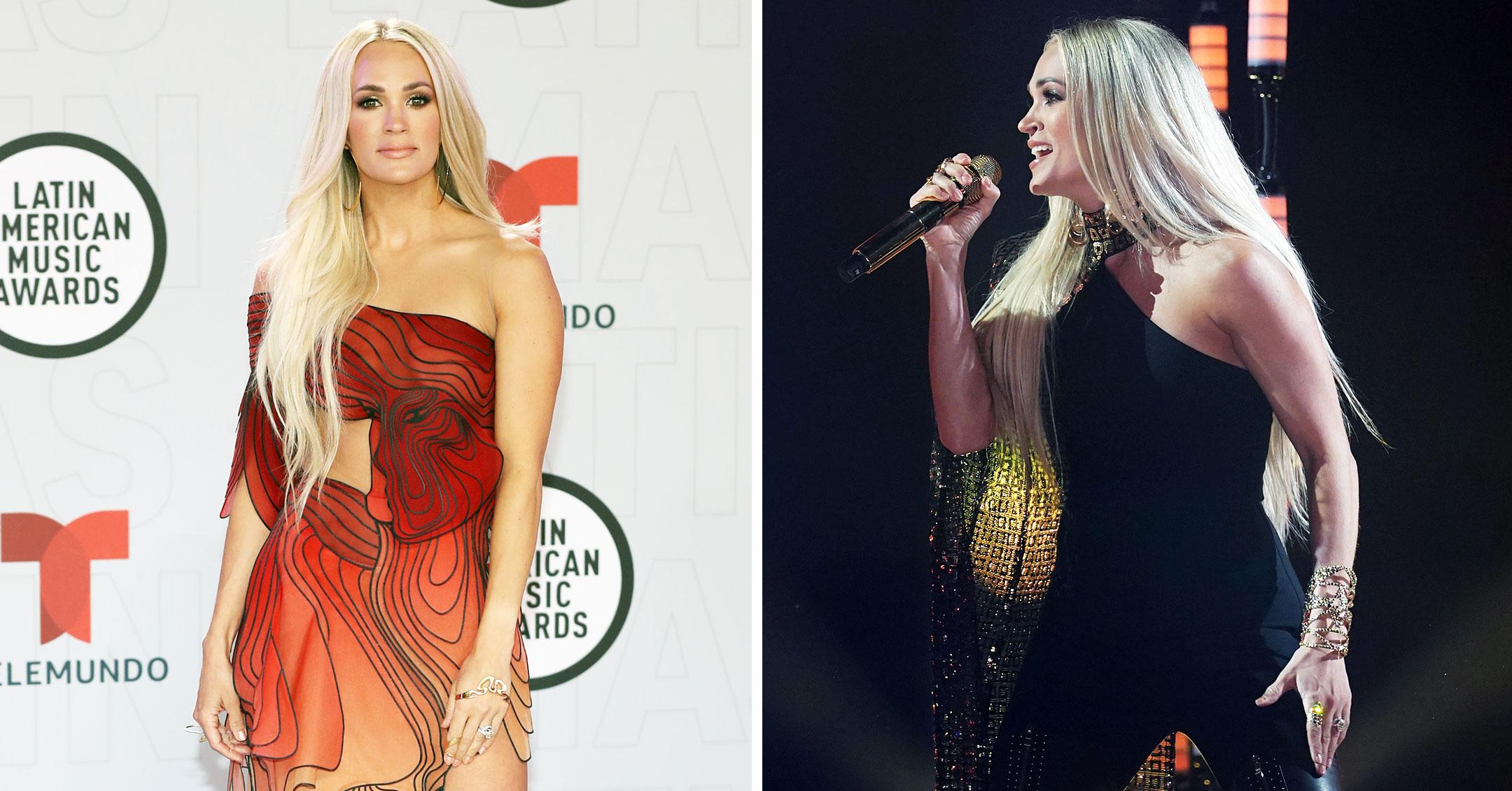 Carrie Underwood Wears Fiery Dress To Latin Music Awards: Photos