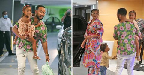 john legend and chrissy teigen seen with kids in la