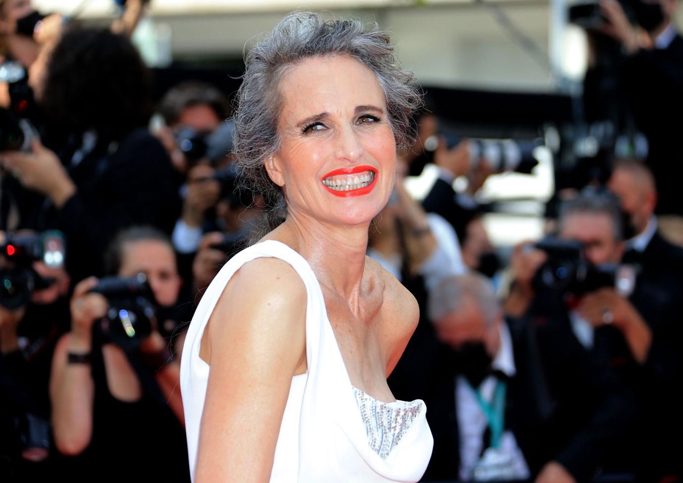 Andie MacDowell Explains Why Her Gray Hair Makes Her Feel 'Powerful'