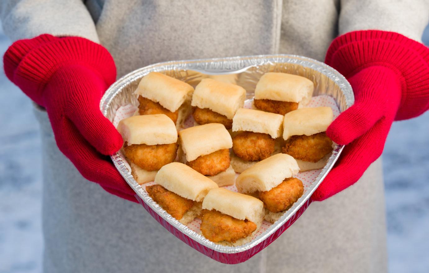 heart shaped tray chick fil a nuggets