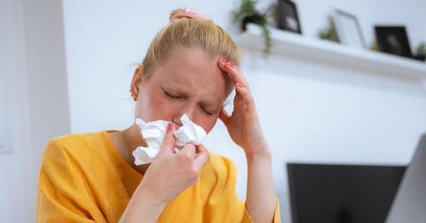 Photo of someone who is sick.