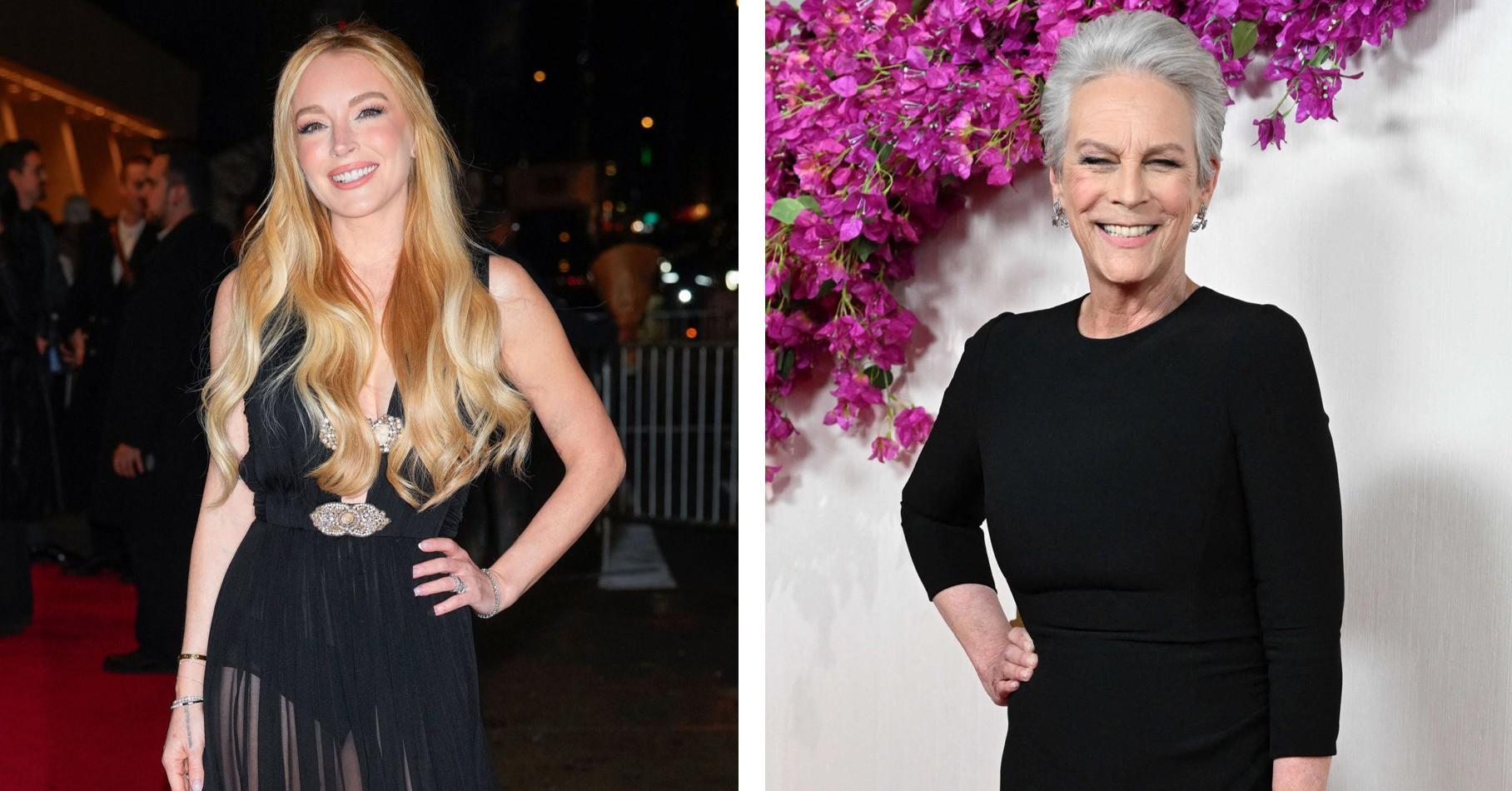 Composite photo of Lindsay Lohan and Jamie Lee Curtis. 