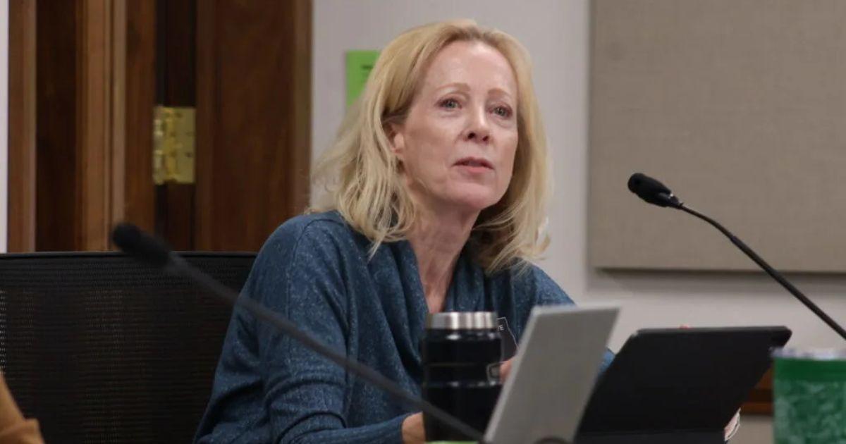 State Representative Liz Conmy speaking at an event