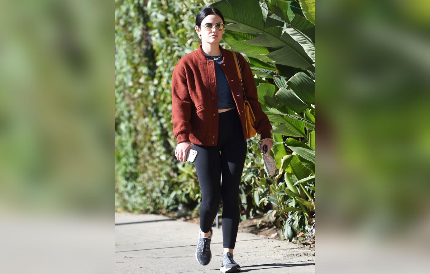 lucy hale is seen heading out to lunch