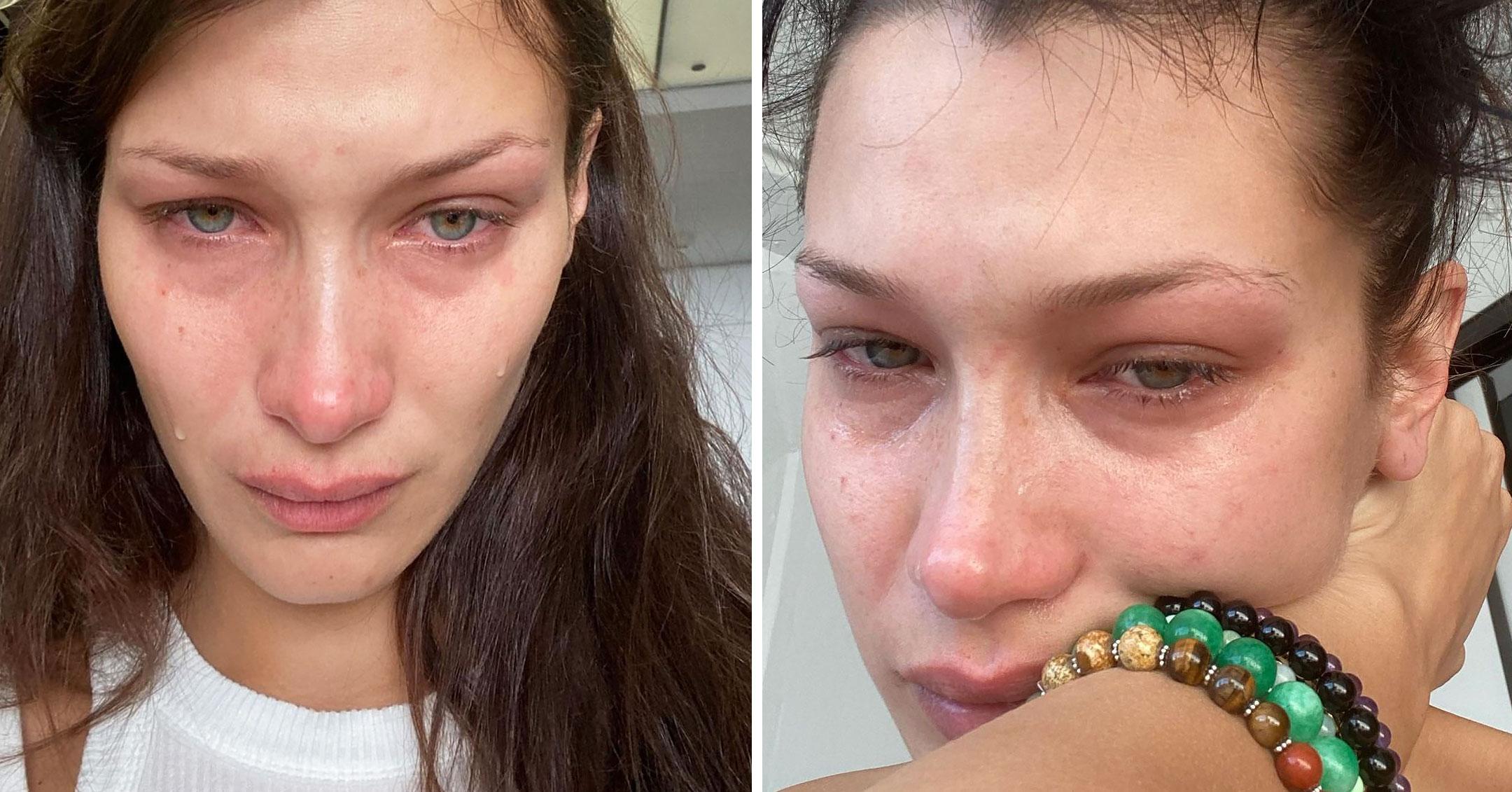 Bella Hadid Goes Bare (Faced) on Instagram—See Pics