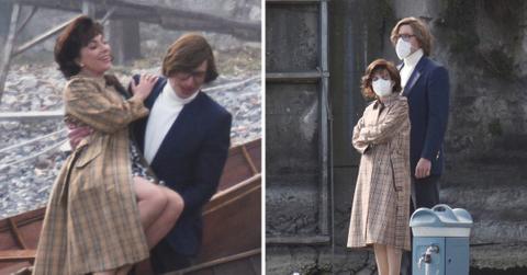 lady gaga adam driver filming house of gucci