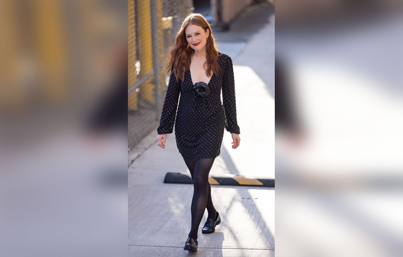 julianne moore seen at jimmy kimmel live