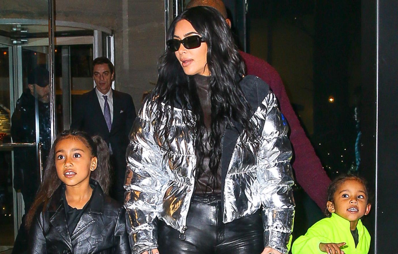 north west goth kim kardashian daughter wears fake tattoos listens to black sabbath