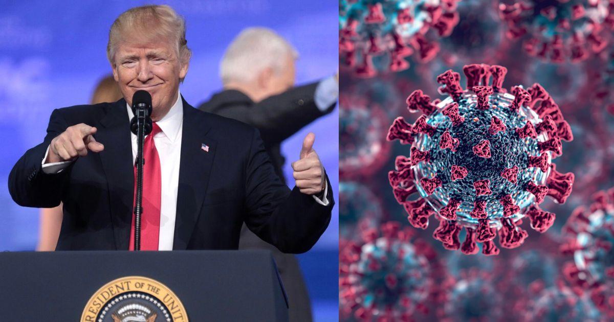 Donald Trump; An image of a virus [for representation]