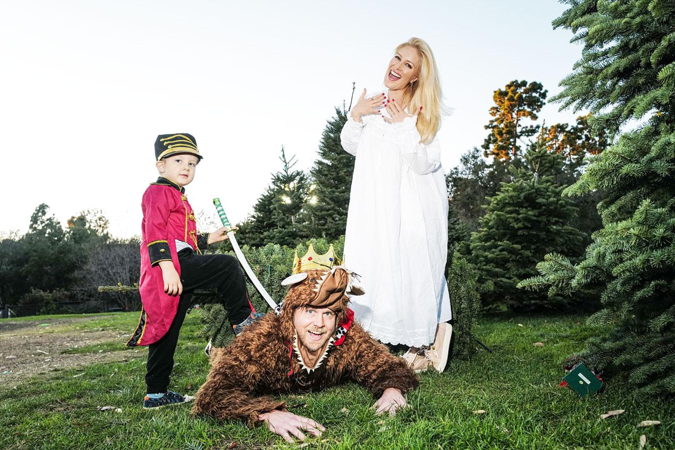heidi montag and spencer pratt with their son gunner dress up as characters from the nut cracker as they shop for a christmas tree