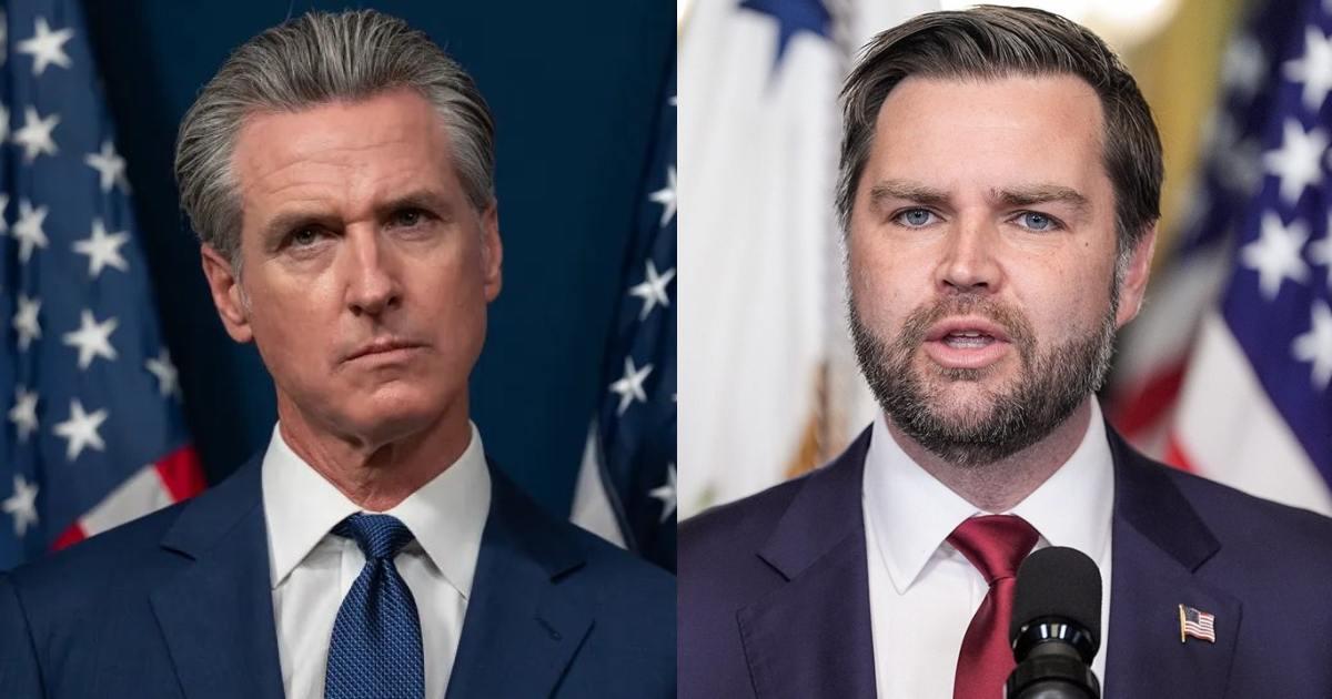 Gavin Newsom and JD Vance