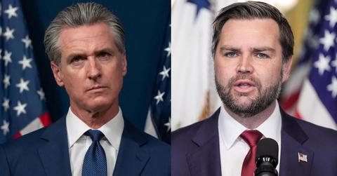 Gavin Newsom and JD Vance