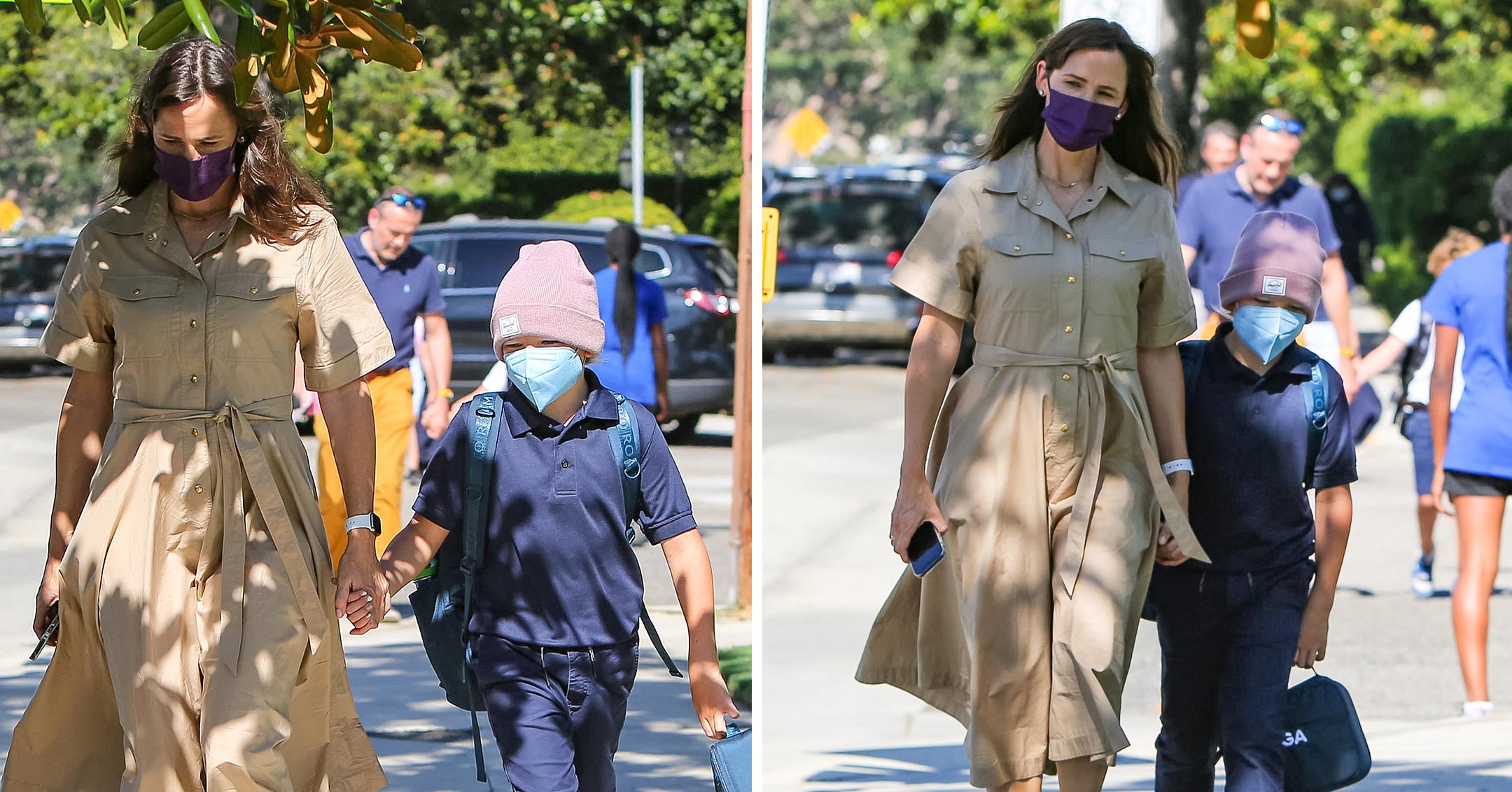 jennifer garner and son samuel seen in la