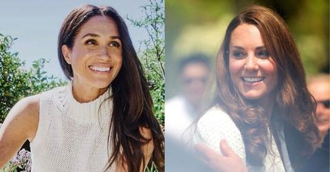 Meghan Markle and Kate Middleton in a frame