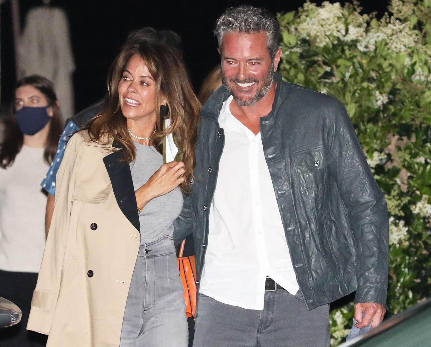 brooke burke and scott rigsby are all smiles as they leave nobu malibu after having dinner