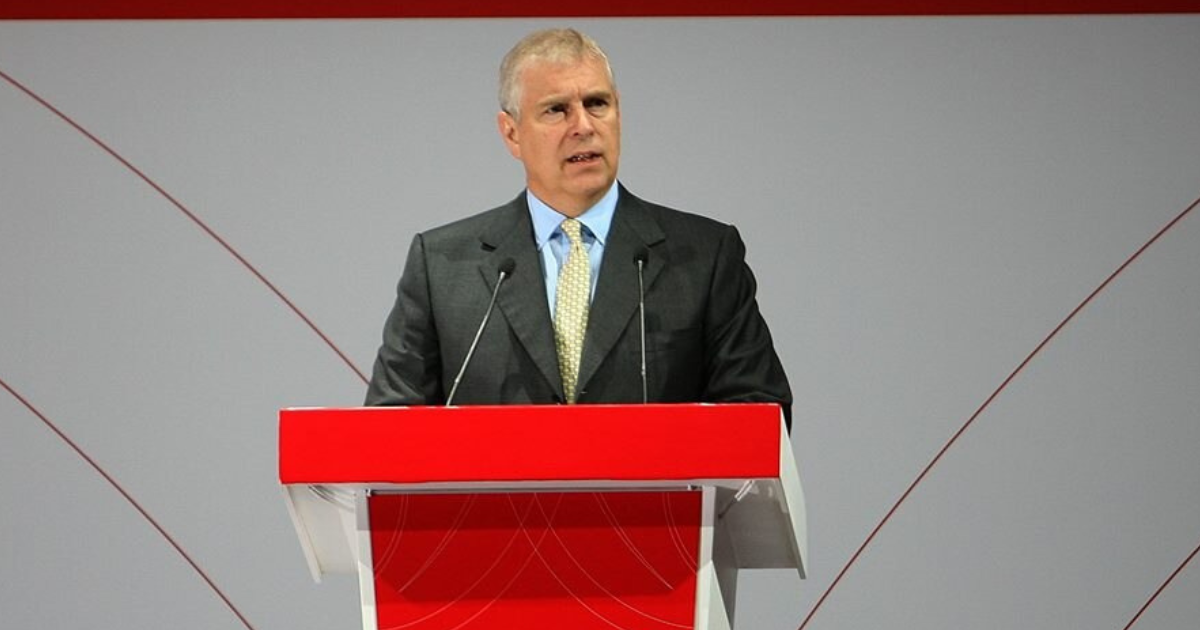 Prince Andrew shoved a bottle down his trousers.