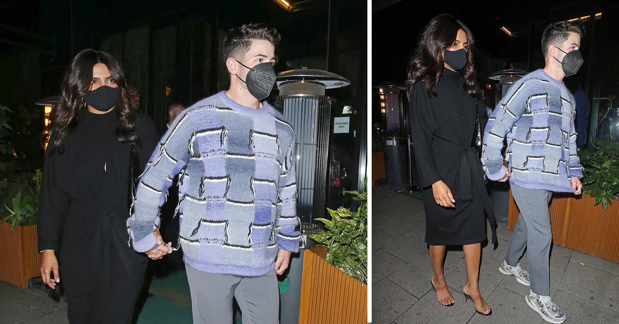 nick jonas priyanka chopra on date night