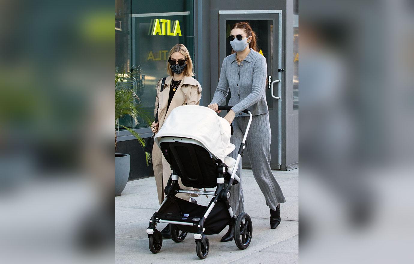 gigi hadid goes for walk with daughter khia