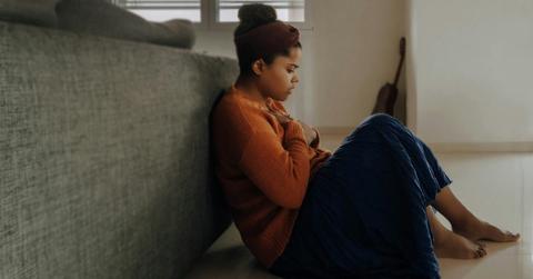 Photo of someone who appears stressed.